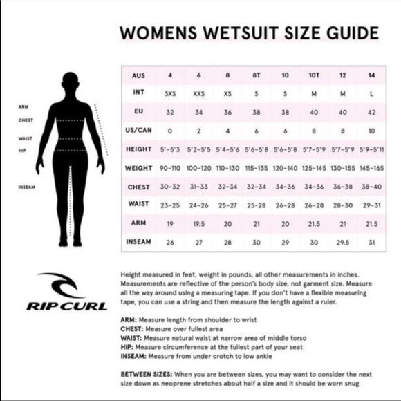 Rip Curl• G-Bomb Long Sleeve Bikini Cut Springsuit Black - Picture 15 of 16
